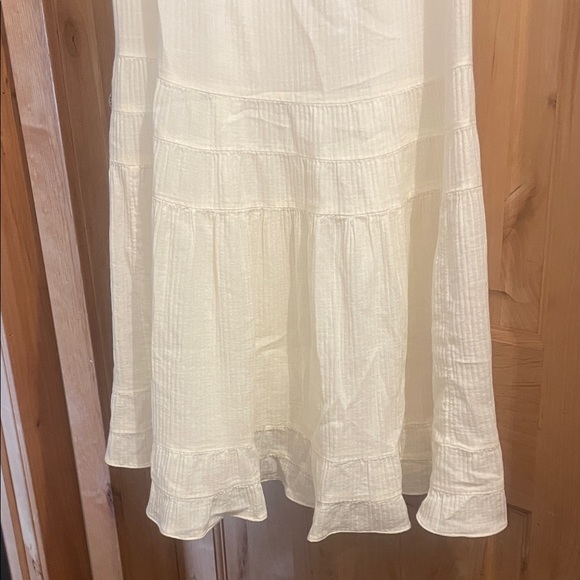 J. Crew Women's Cream Cotton Tiered Midi Sun Dress  Small - Picture 2 of 4